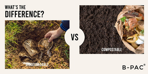 The difference between biodegradable & compostable.