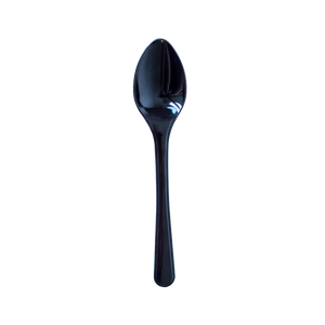 Black Plastic Spoon 7"