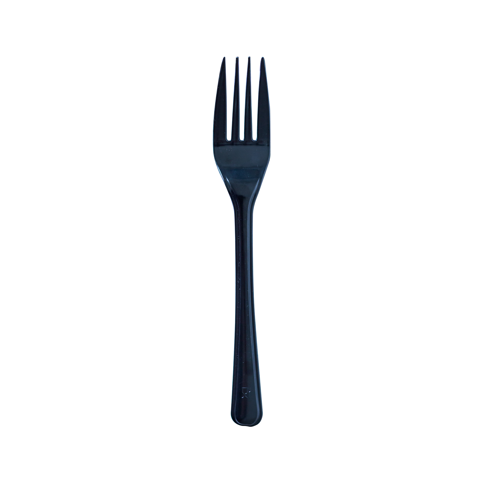 Black Plastic Fork 7"